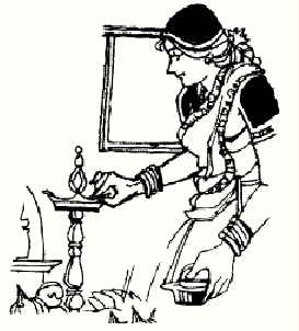 Lady Lighting Lamp PICT art