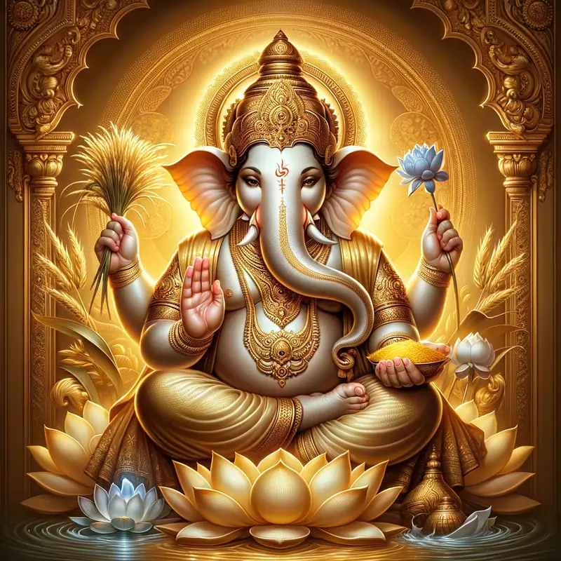 Urdhva Ganapati: The Elevated Lord in Golden Splendor
